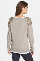 Thumbnail for your product : Halogen Embellished Shoulder Cashmere Sweater (Regular & Petite)