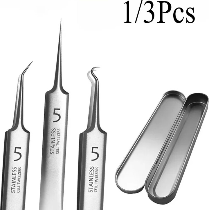 NONE NEW German Ultra-fine No. 5 Cell Pimples Blackhead Clip Tweezers Beauty Salon Special Scraping Closing Artifact Acne Needle Tool