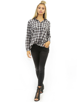 Thumbnail for your product : West Coast Wardrobe Davis Plaid Button Down in Charcoal/Red