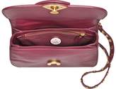 Thumbnail for your product : Coccinelle Craquante Rock Grape Leather and Suede Medium Shoulder Bag w/Studded Shoulder Strap