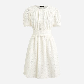 J.Crew Tall button-front mini dress in eyelet