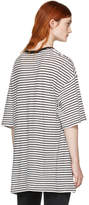 Thumbnail for your product : R 13 Black and White Striped Boyfriend T-Shirt