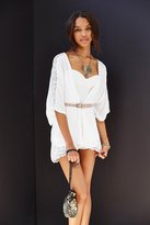 Thumbnail for your product : UO 2289 Pins And Needles Lace-Inset Crinkle Kimono Jacket