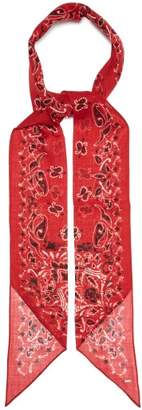 Saint Laurent Paisley Print Wool Bandana - Mens - Red
