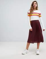 Thumbnail for your product : ASOS Design DESIGN pleated midi skirt in jersey