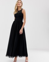 little mistress luxury georgie black hand embellished maxi dress