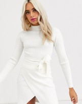 Thumbnail for your product : ASOS DESIGN Petite rib co-ord jumper with cross back detail
