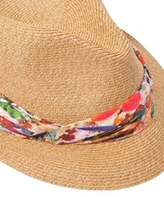 Thumbnail for your product : Eugenia Kim Max Fedora With Floral Ribbon Trim