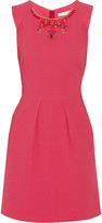 Thumbnail for your product : Matthew Williamson Tuck embellished crepe mini dress