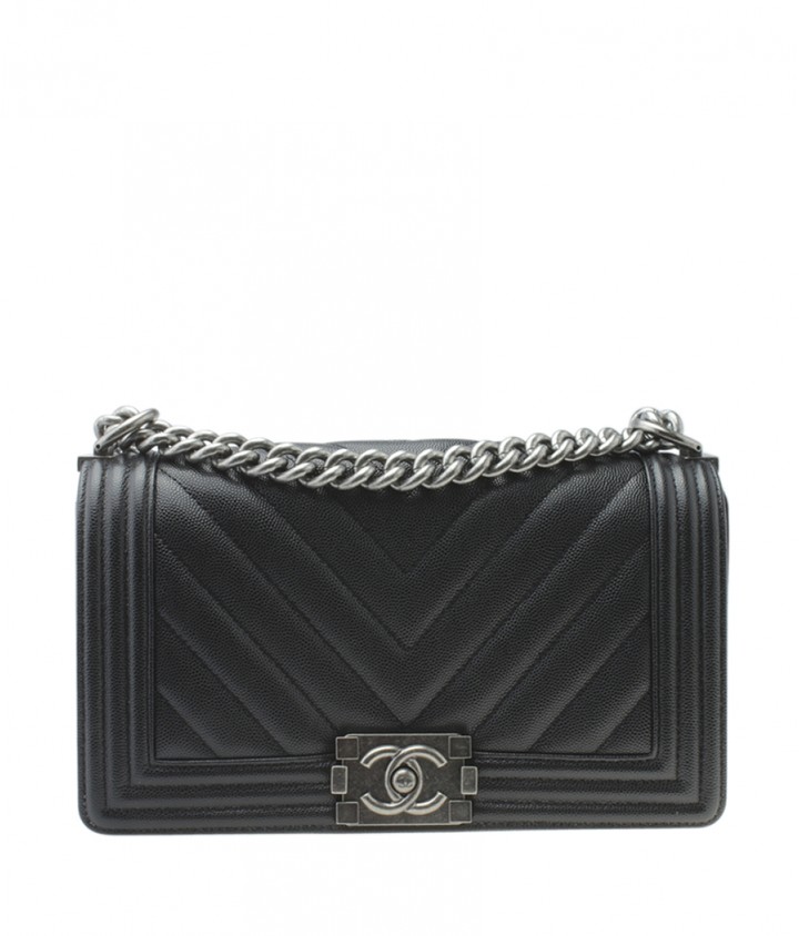 Chanel Boy Black Leather Handbags - ShopStyle Bags