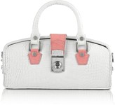 Thumbnail for your product : L.a.p.a. Ivory Croco-embossed Mini Doctor Bag