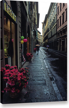 Rainy Day in Florence by Kathy Yates - Photograph Print on Canvas