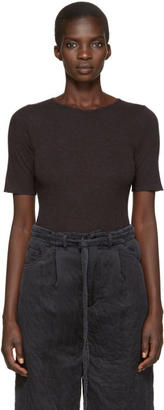 LAUREN MANOOGIAN Grey Cotton and Cashmere T-Shirt