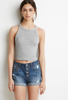 Thumbnail for your product : Forever 21 FOREVER 21+ Button Fly Denim Shorts