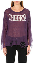 Thumbnail for your product : Wildfox Couture Cheers distressed jumper