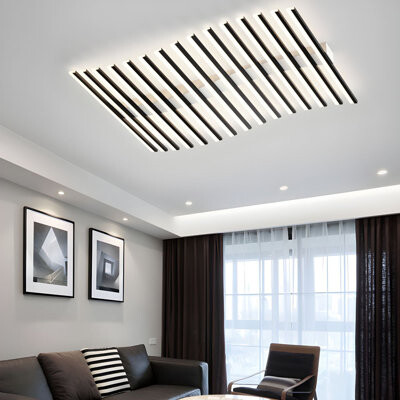 Ivy Bronx 15-Light Linear Style Led Third Gear Dimmable Chandeliers Acrylic Flush Mount Light