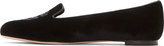 Thumbnail for your product : Alexander McQueen Black Velvet Skull Loafers
