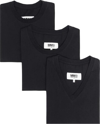 MM6 MAISON MARGIELA Three-Pack Straight Hem T-Shirt