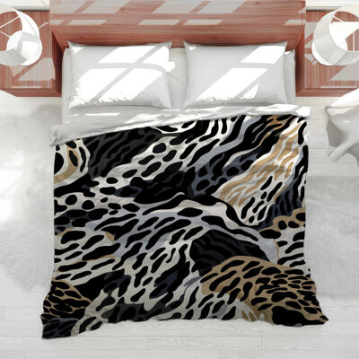 VisionDecor Animal Print Bedding Pattern Comforter Safari