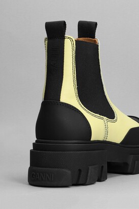 GANNI Cleated Low Chelsea Boots イエロー GANNI Cleated Low Chelsea Boots イエロー