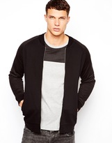 Thumbnail for your product : ASOS Bomber In Jersey With Mesh Sleeves