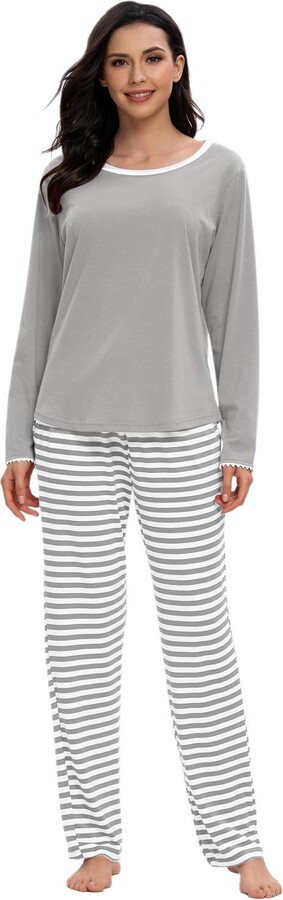 Unifizz Women's Pyjama Sets Soft Ladies Lounge Wear Cotton Pjs Set Yoga ...