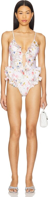 Zimmermann Lucky Waterfall Frill One Piece Swimsuit