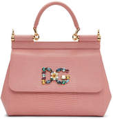 Thumbnail for your product : Dolce & Gabbana Pink Iguana Small Miss Sicily Bag