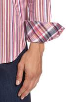 Thumbnail for your product : Thomas Dean Regular Fit Stripe Sport Shirt