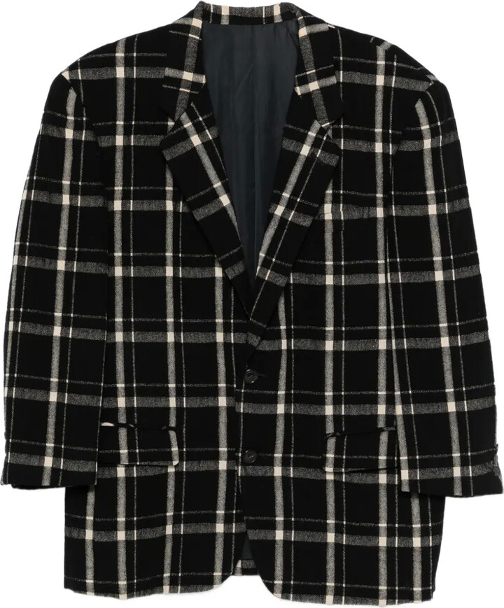 Issey Miyake Pre-Owned Tailored Check Blazer