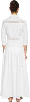 Thumbnail for your product : Ermanno Scervino Cotton Poplin Shirt Dress W/lace Inserts