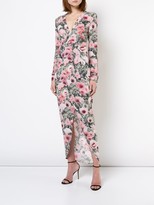 Thumbnail for your product : Fleur Du Mal Poppy Print Wrap Maxi Dress