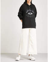Thumbnail for your product : Kenzo Women's Black Evil Eye-Embroidered Cotton-Jersey Hoody, Size: XS
