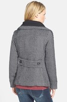 Thumbnail for your product : Dollhouse Double Breasted Shawl Collar Twill Coat (Juniors)