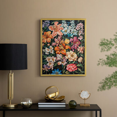 Fleur De Lis Living WM MORRIS Series XIX -Premium Framed Print -Ready to Hang - No Nails Required