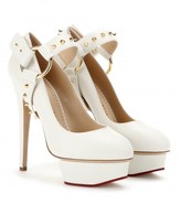 Thumbnail for your product : Charlotte Olympia Mistress Dolly Leather Platform Pumps