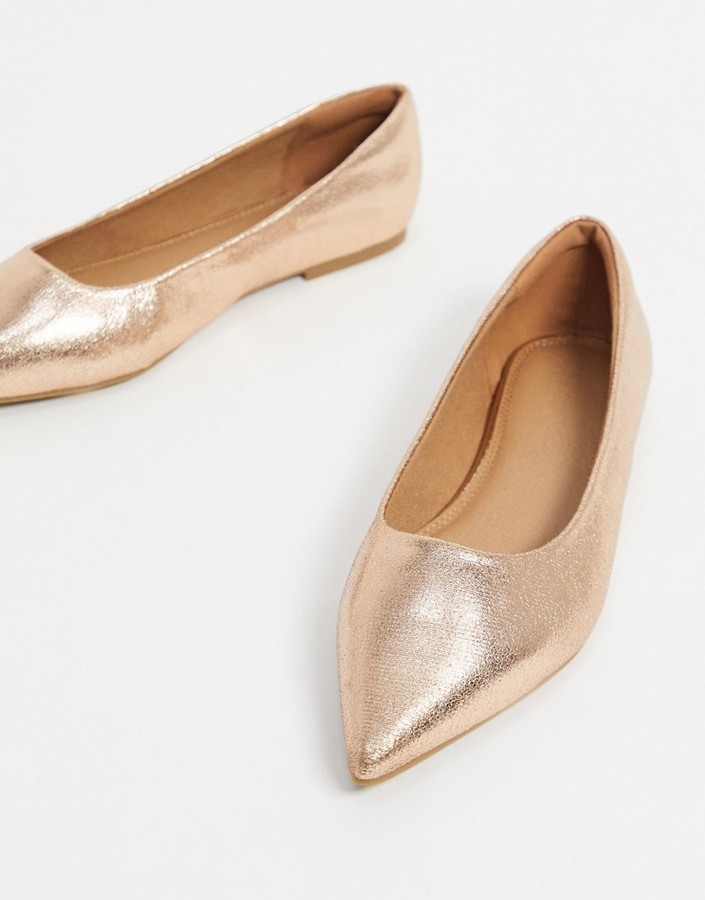 rose gold ballet slippers