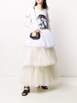 Thumbnail for your product : MM6 MAISON MARGIELA Two-Tone Tulle Tiered Skirt