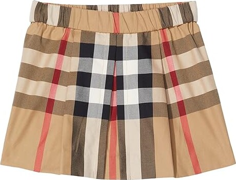 Burberry Novacheck Pleated Buckle Detail Wraparound Skirt 8Yrs Burberry Kids  | TLC