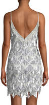 Thumbnail for your product : Jovani Geometric Cocktail Dress w/ Beaded Fringe