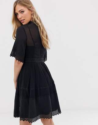 French Connection lace short sleeve dress