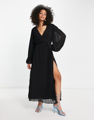 Black Wrap Dress Maxi