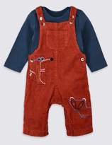 Thumbnail for your product : Marks and Spencer 2 Piece Dungarees & Bodysuit Outfit