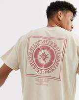 Thumbnail for your product : New Look impulse front and back print t-shirt in stone