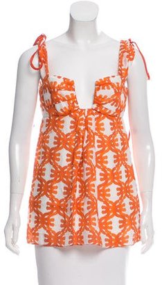 Milly Abstract Print Sleeveless Top