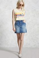 Thumbnail for your product : Forever 21 Distressed Denim Mini Skirt