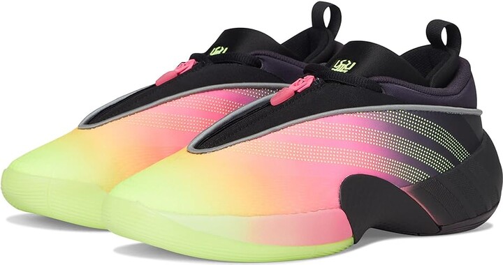 adidas Kids D.O.N. Issue 6 Basketball Shoes (Big Kid) Kids Shoes Aurora Black/Lucid Pink/Yellow : 6.5 Big Kid M, Textile