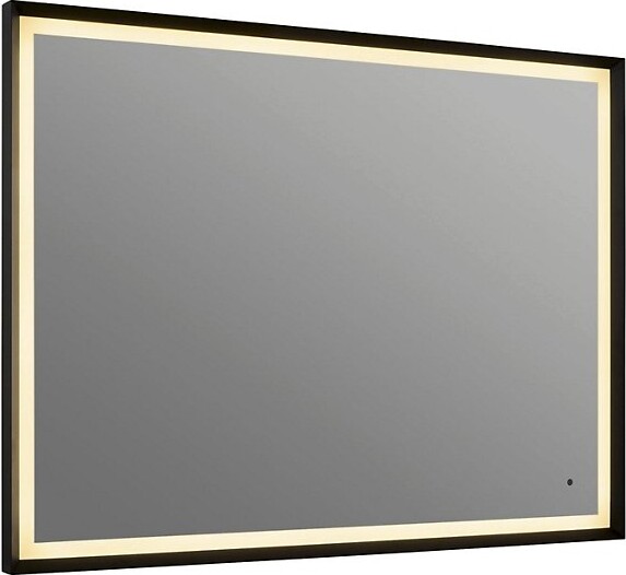 Vanita by Oxygen Dusk LED Mirror in Black, Size: 18" x 24"