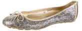 Thumbnail for your product : Jimmy Choo Leather Glitter Accents Ballet Flats Grey
