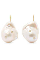 Thumbnail for your product : Mizuki 14-karat Gold, Pearl And Diamond Earrings